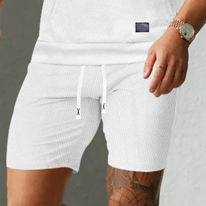 Herrer behagelige sportsshorts med elastisk talje og sidetaske Stilla