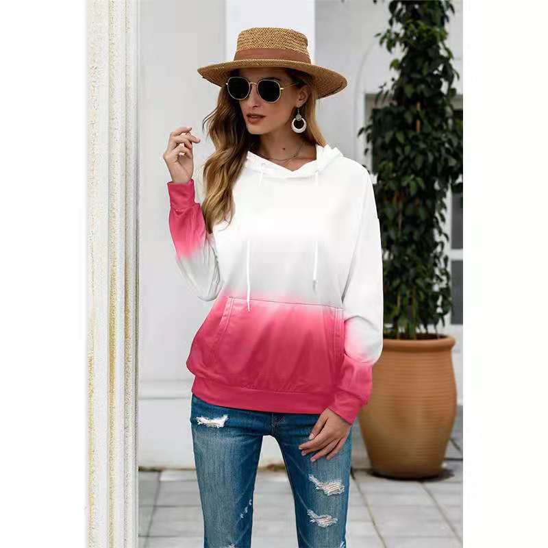 Dame afslappet hoodie med farvegradient Stilla