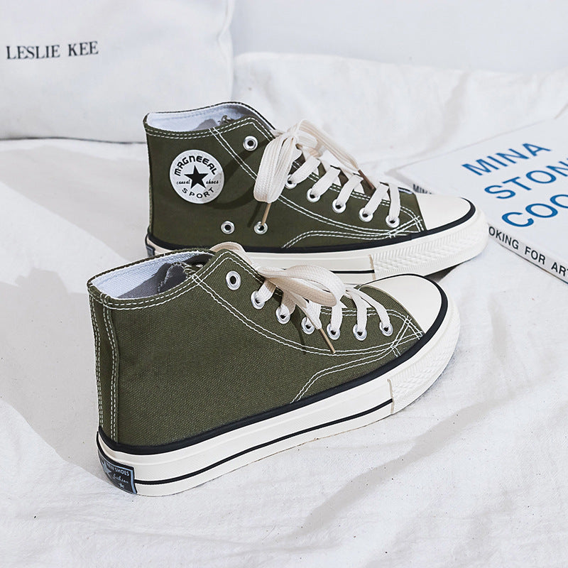 Dame Høje Sneakers i klassisk Canvas-stil med forstærket såleprofil og åndbart indre Stilla