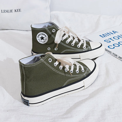 Dame Høje Sneakers i klassisk Canvas-stil med forstærket såleprofil og åndbart indre Stilla