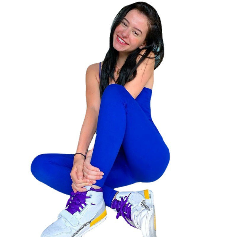 Dame Bodycon Jumpsuit med justerbare spaghetti stropper Stilla
