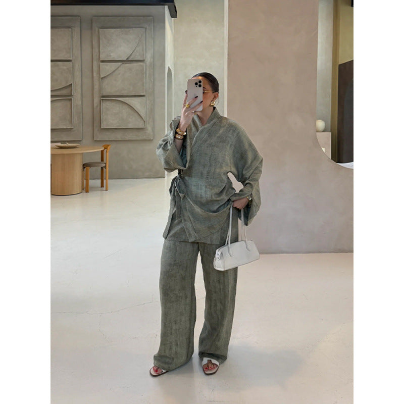 Dame Elegant Jumpsuit med figursyet silhuet og afslappet bælte Stilla