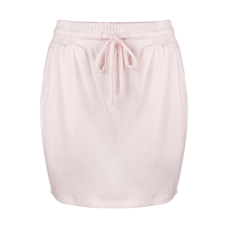 Dame afslappet minikørt med elastisk talje og praktiske lommer Stilla