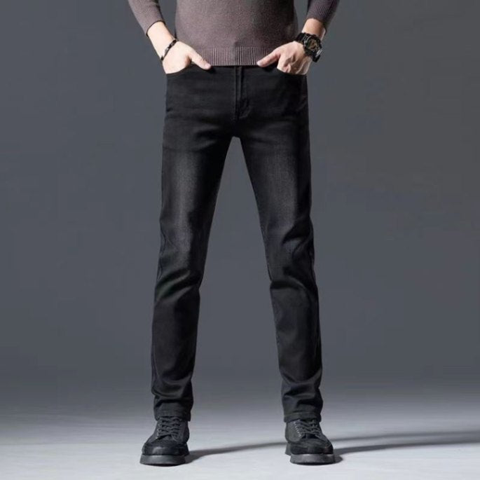 Herren Slim Fit Jeans med diskret Used-Look Stilla