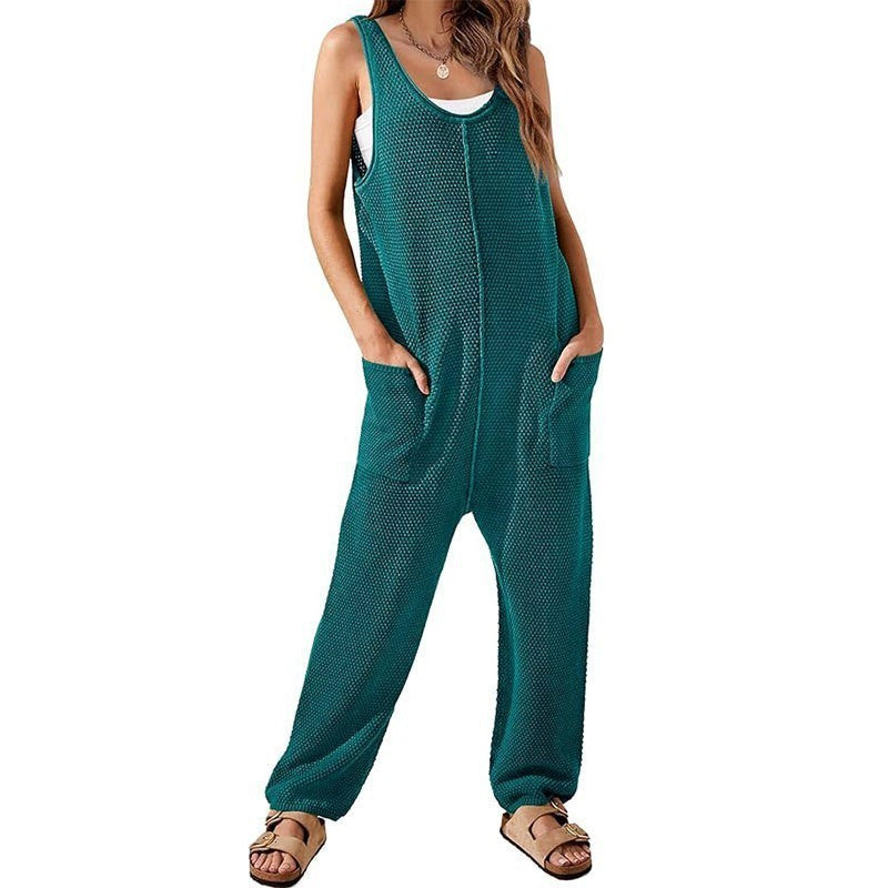 Dame afslappet jumpsuit med praktisk lomme-design Stilla