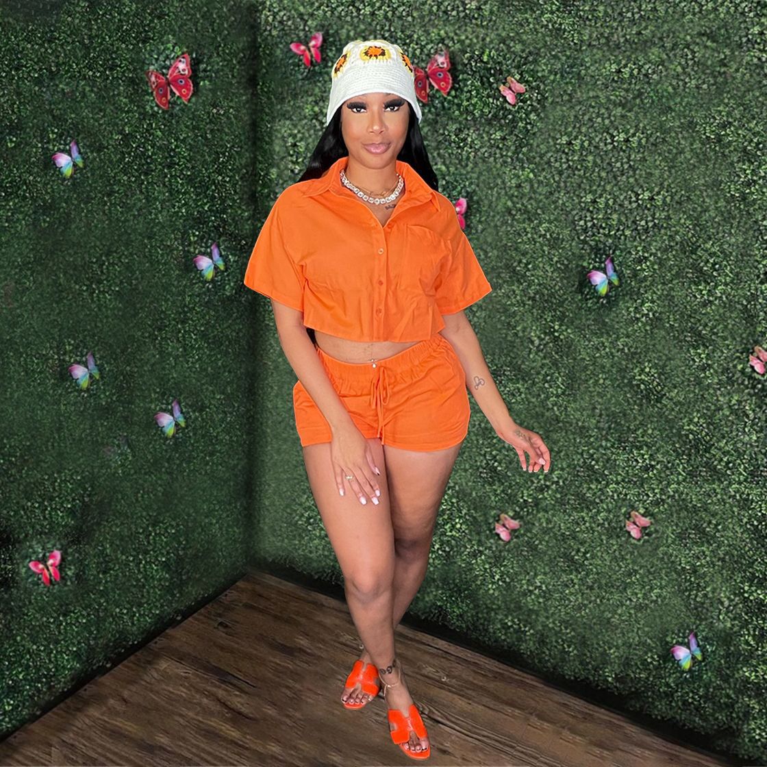 Dame afslappet kortærmet sæt Stilla