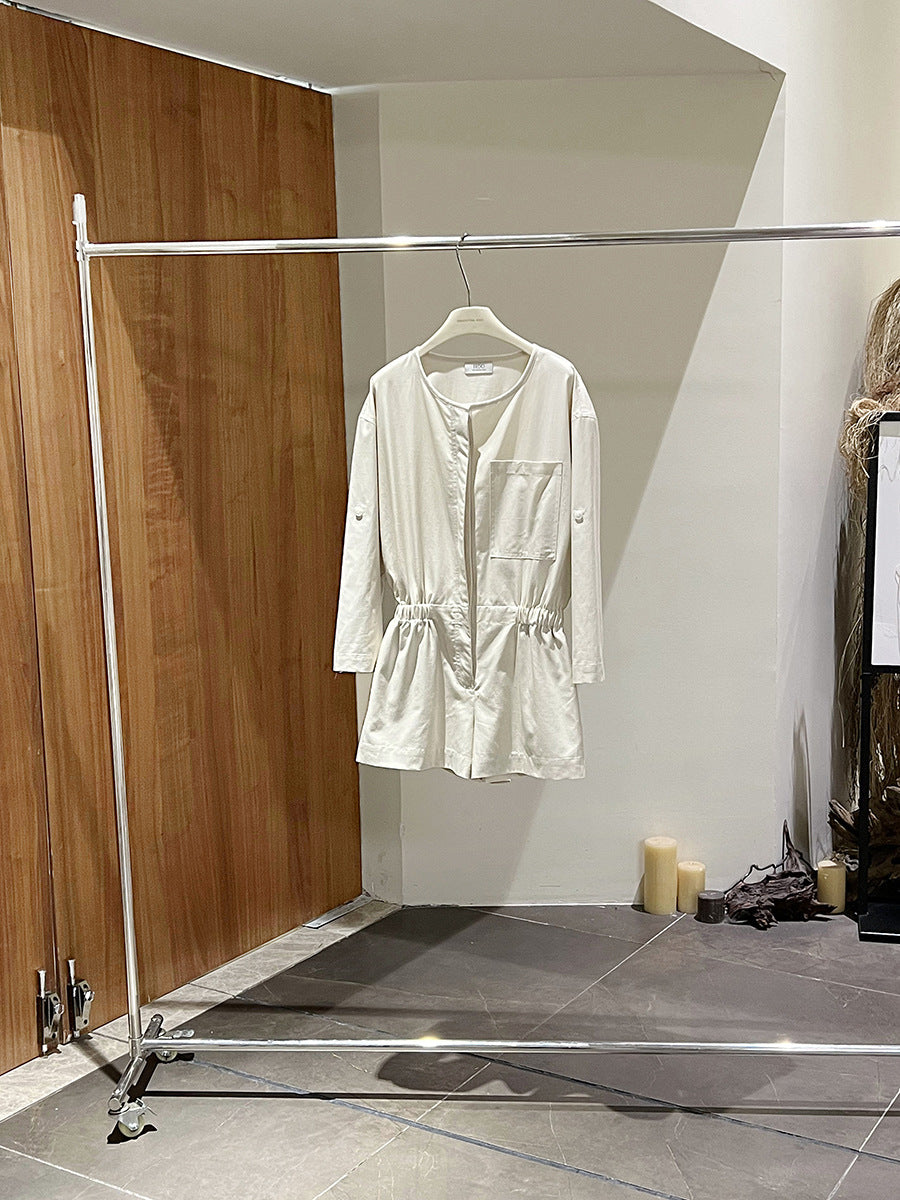 Dame afslappet skjortebluse med taljeret snit og praktisk brystlomme Stilla