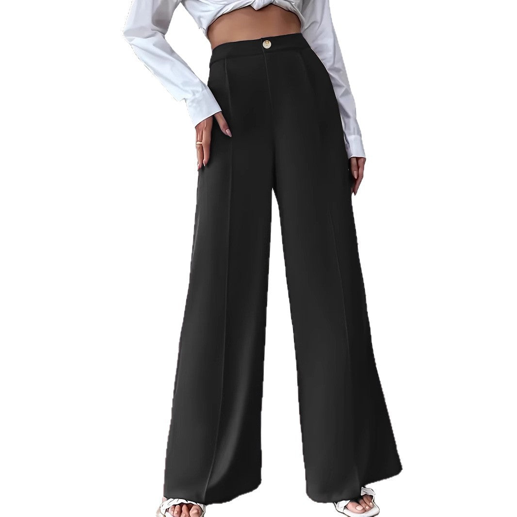 Dame elegant brede bukser med høj talje Stilla