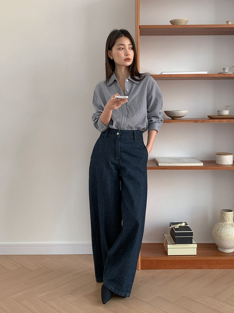 Dame afslappet bluse med moderne snit og løs pasform Stilla