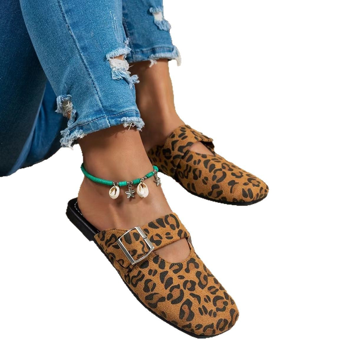 Dame dyremønster pantoletten Stilla