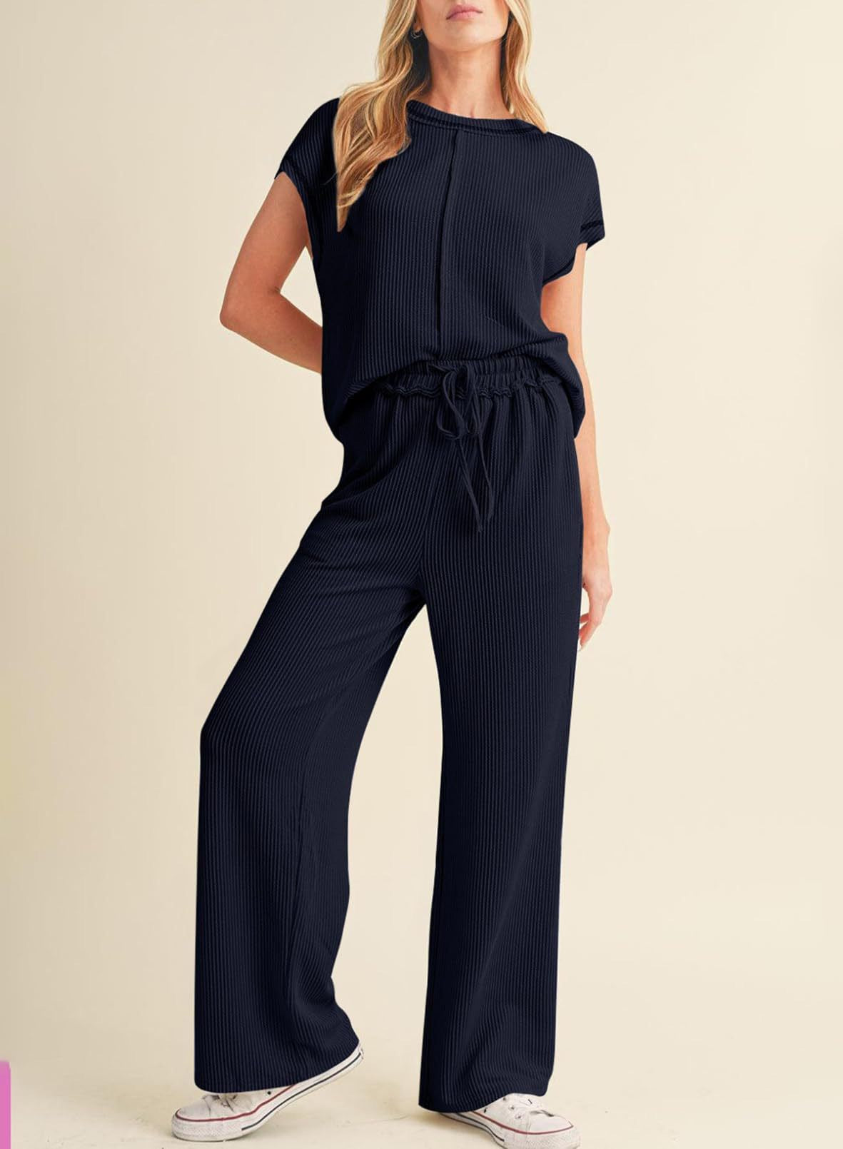 Dame afslappet jumpsuit med løs pasform og elastisk talje Stilla