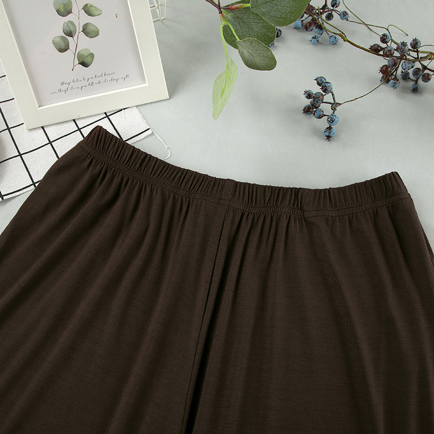 Dame afslappet pyjamas-sæt med elegant rund halsudskæring og høj talje Stilla