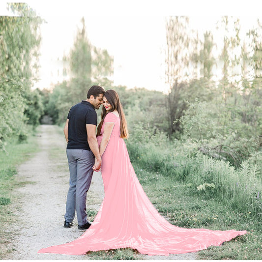 Dame Elegant Graviditets Wrap Kjole Stilla