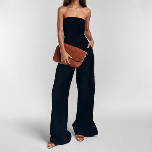Dame Strapless Jumpsuit med strømlinet design og praktiske lommer Stilla