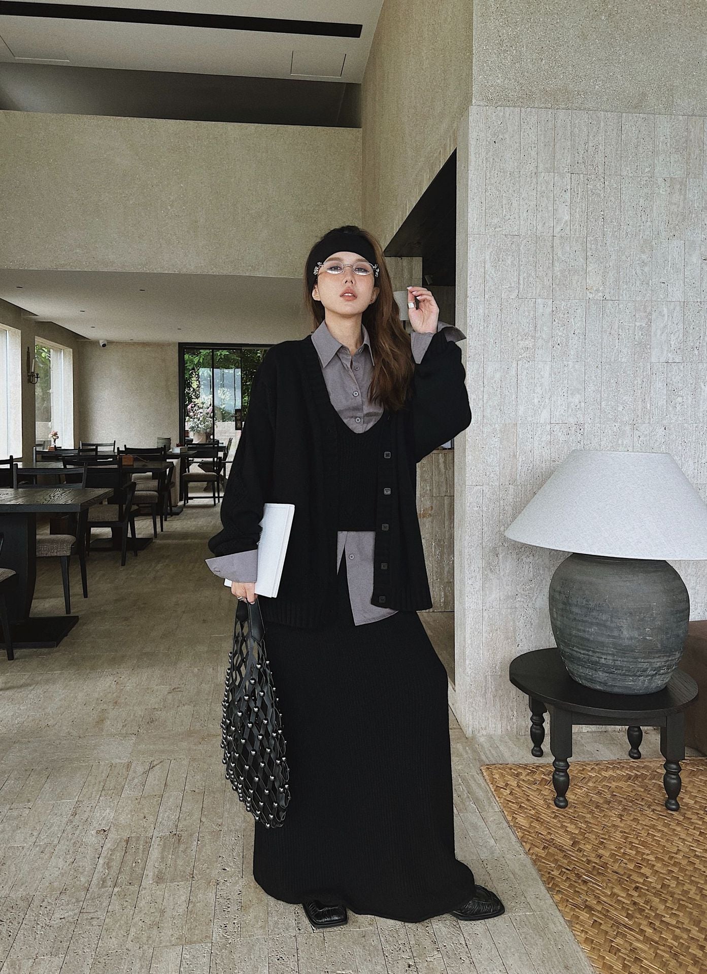 Dame afslappet langærmet bluse med moderigtige frynser og unikke designdetaljer Stilla