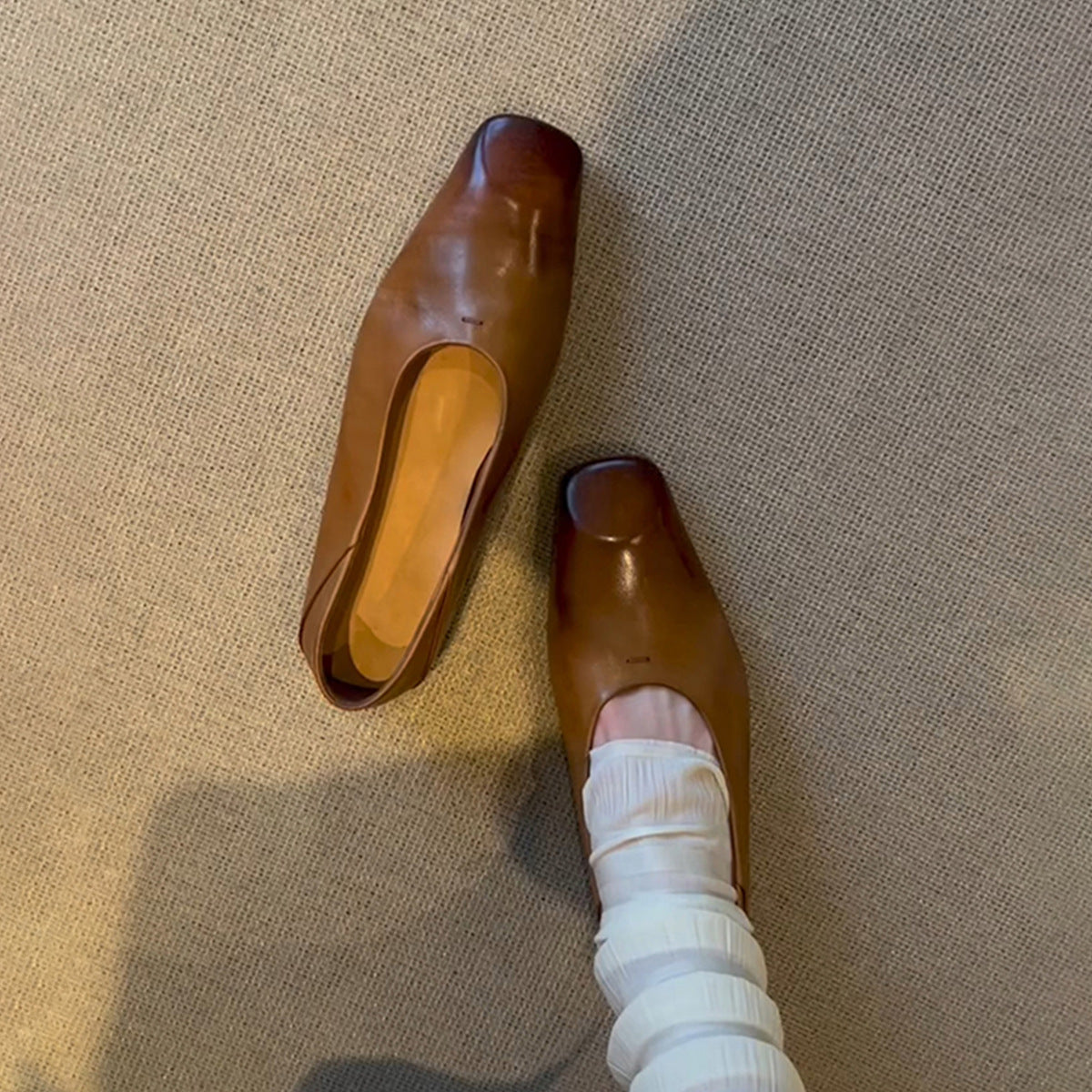 Kvinder elegante Ballerina sko med kvadratisk tåparti Stilla