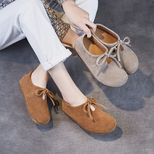 Kvinder Fritid Suede Hjemmesko med SløjfDetail Stilla