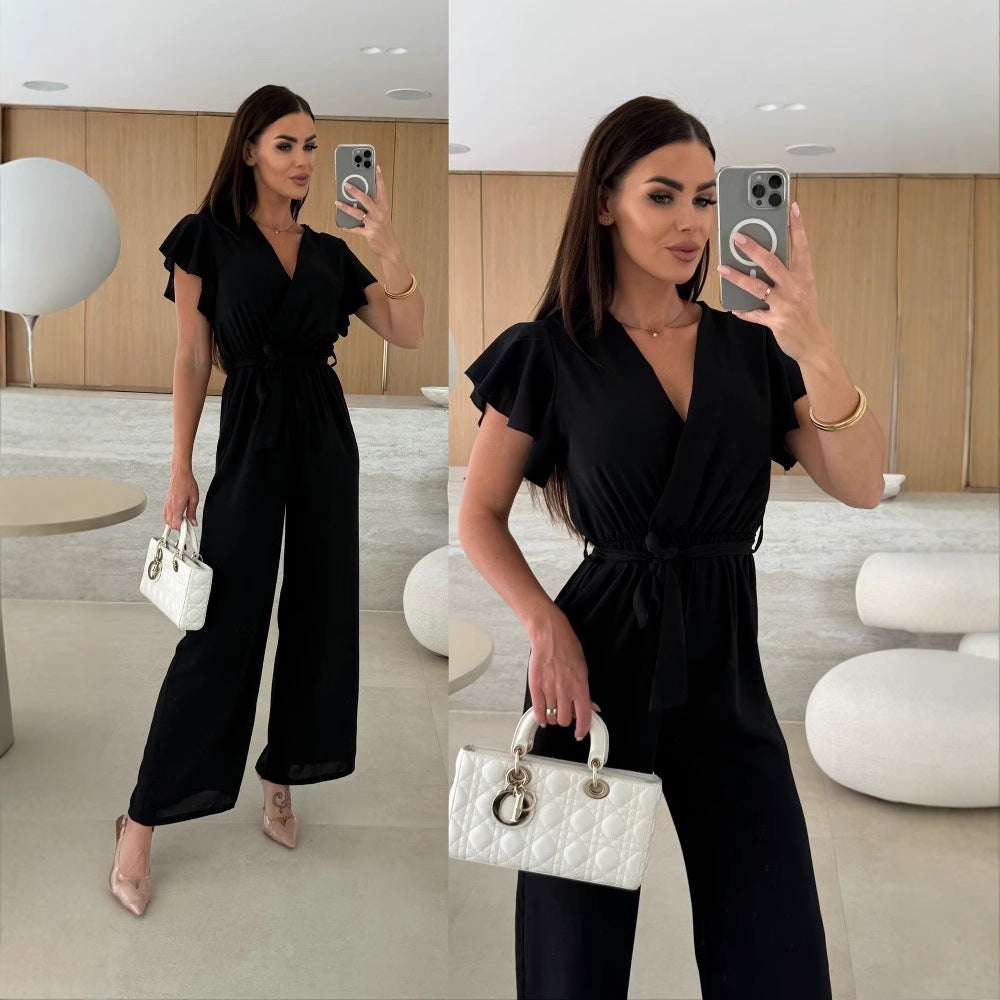 Dame Rynkesøm Bredbenet Jumpsuit Stilla