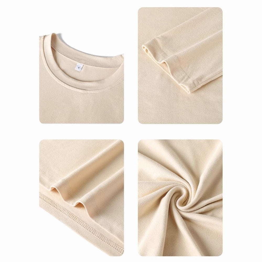 Dame afslappet langærmet skjorte med solmotiv og moderne snit Stilla