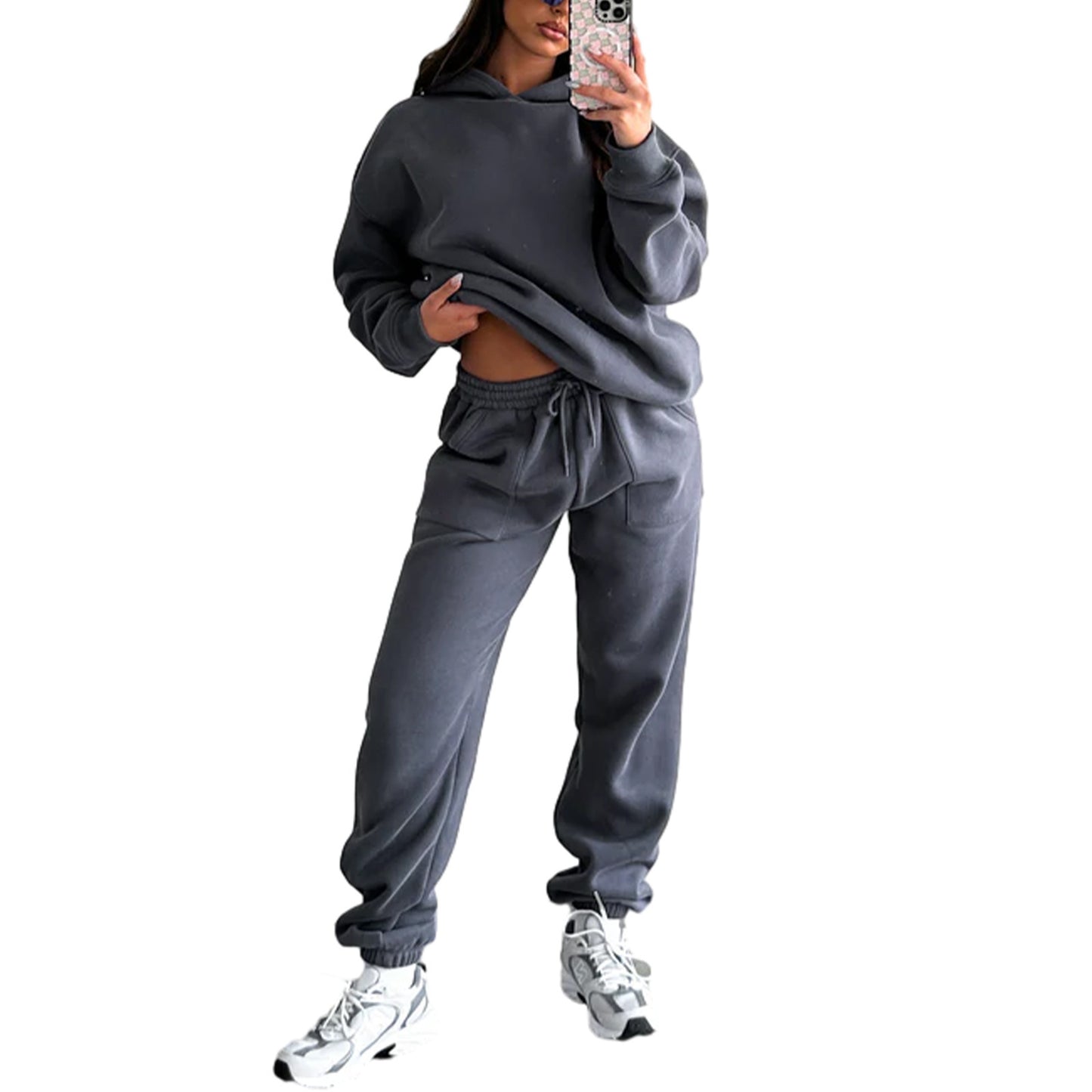 Dame afslappet hoodie- og joggingdragt sæt Stilla