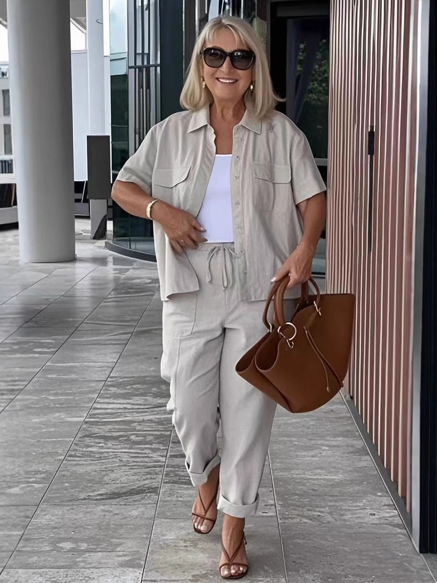 Dame afslappede Chino-bukser med gummibånd Stilla