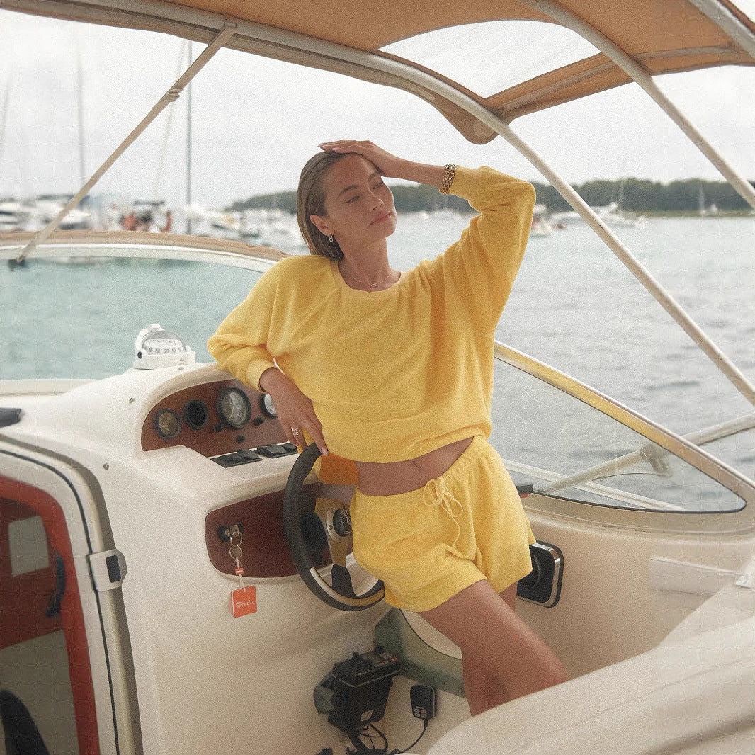 Dame afslappet sweatshirt og shorts sæt Stilla