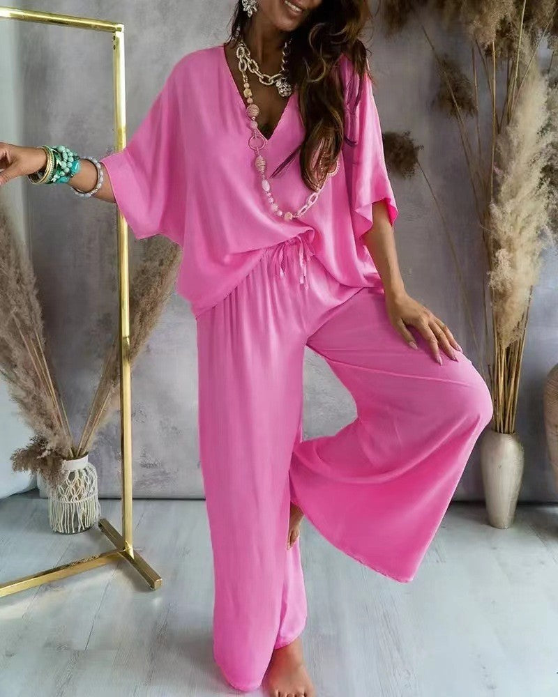 Dame let jumpsuit med bred pasform og elastisk talje Stilla