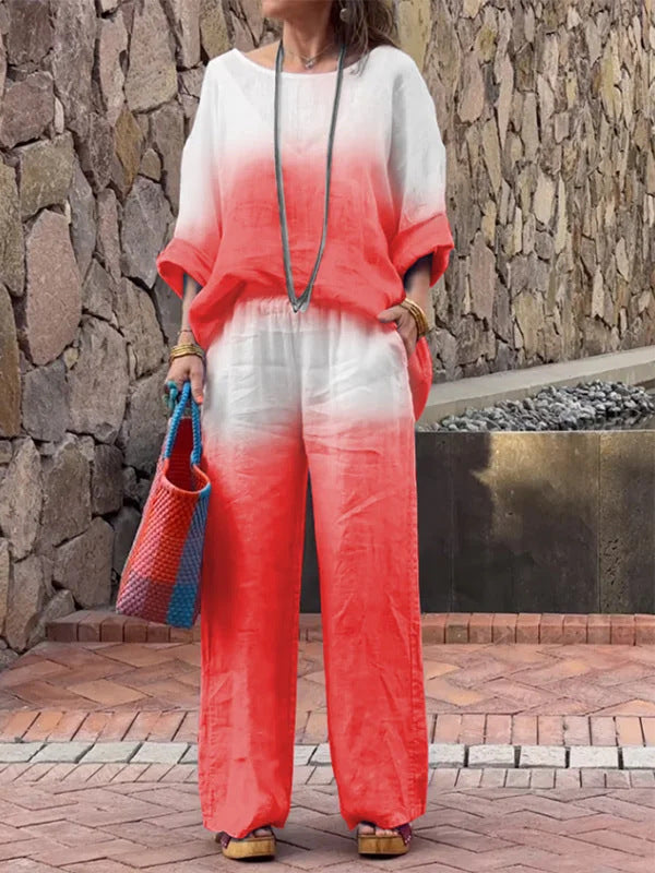 Dame Letvægts To-delt Afslappet Jumpsuit Sæt Stilla