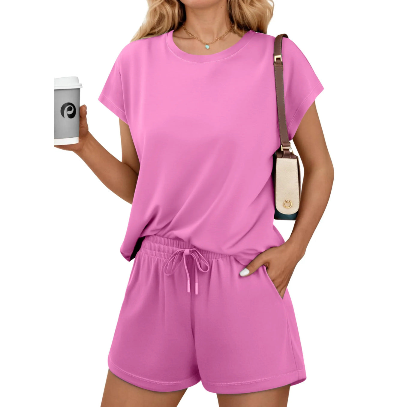 Dame afslappet fritidssæt med elastisk talje og behagelig pasform Stilla