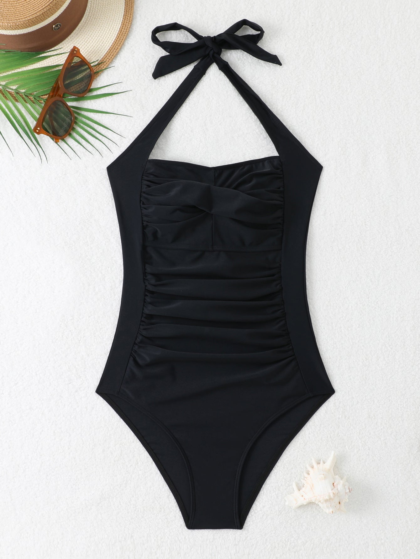 Dame elegant badedragt med raffineret ruffle-design og justerbare stropper Stilla