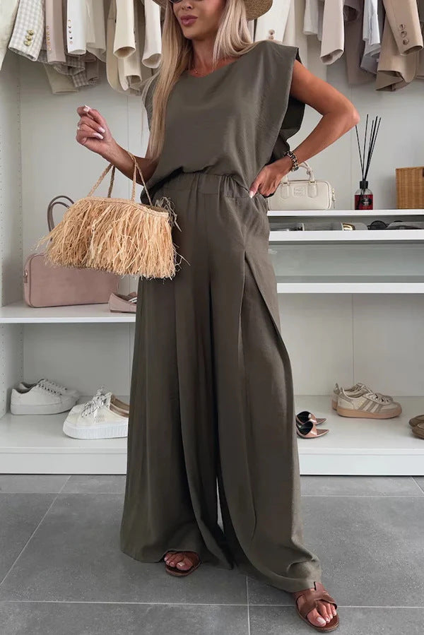 Dame Elegant Jumpsuit med afslappet oversized snit og bredt ben Stilla