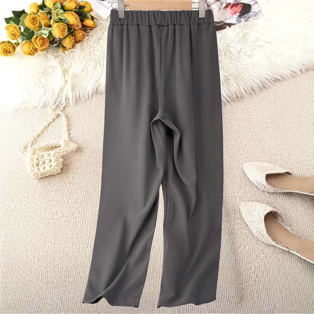 Dame Elegant Boho-Style Palazzo-bukser med høj talje og praktiske lommer Stilla