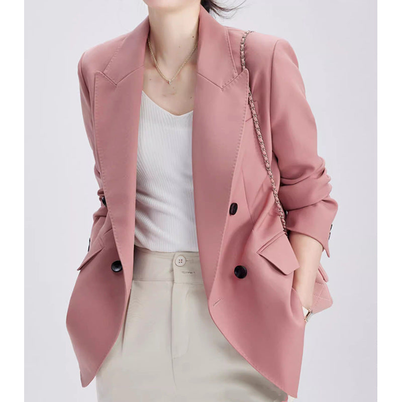 Dame elegant dobbeltknap-blazer med moderne accenter og praktiske lommer Stilla