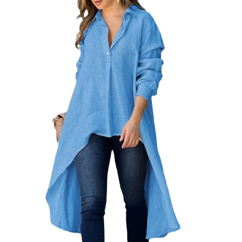 Dame afslappet langærmet bluse Stilla