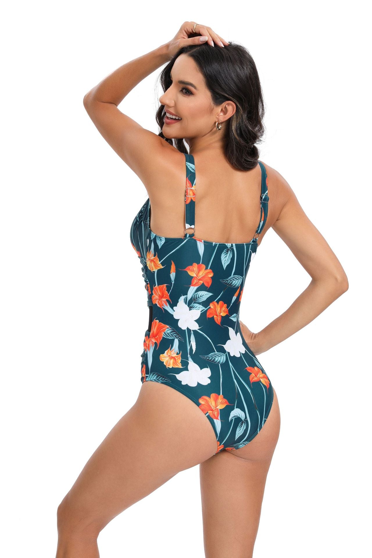 Dame Elegant Floral Wrap Én-delt Badedragt Stilla