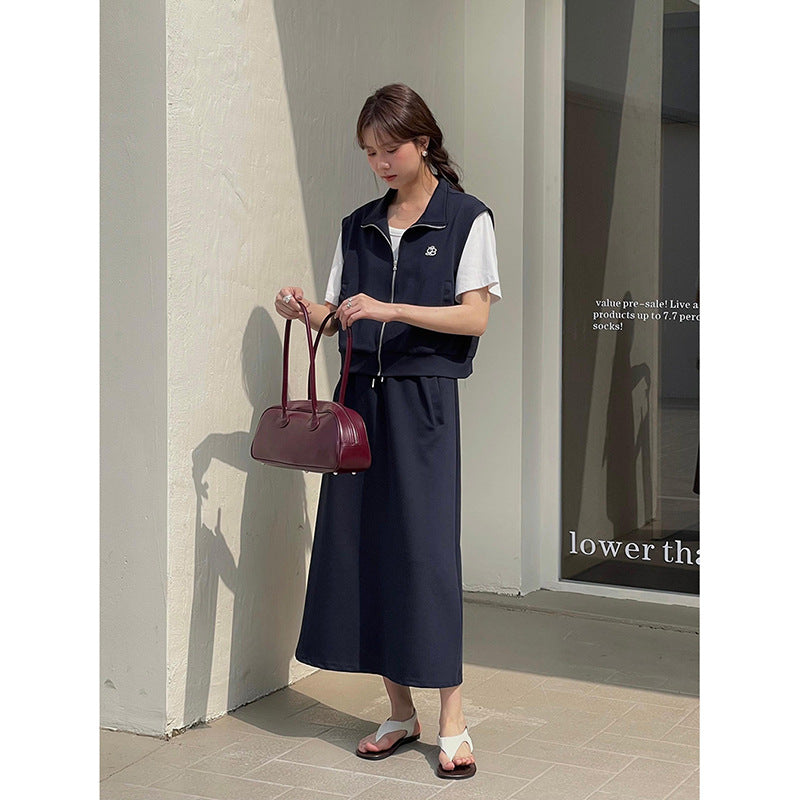 Dame sporty jumpsuit-sæt med stilfuld krave og åndbart materiale Stilla