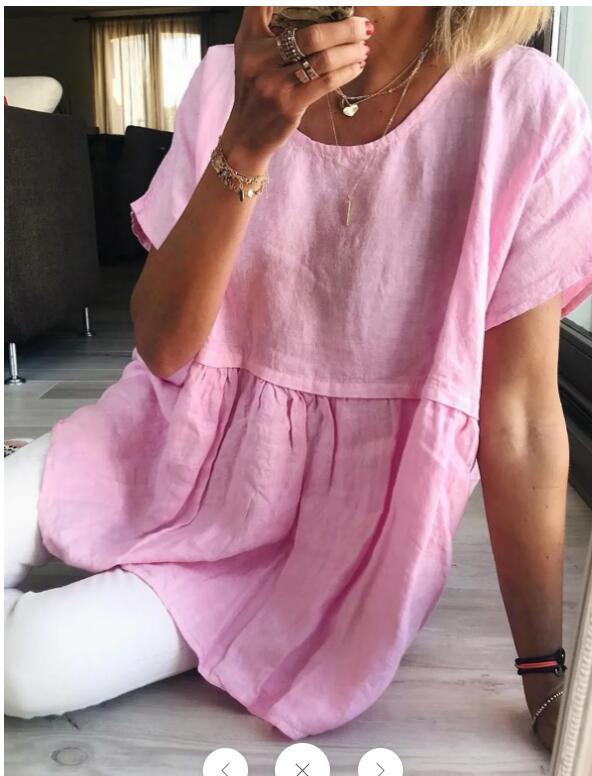 Dame afslappet linned bluse Stilla