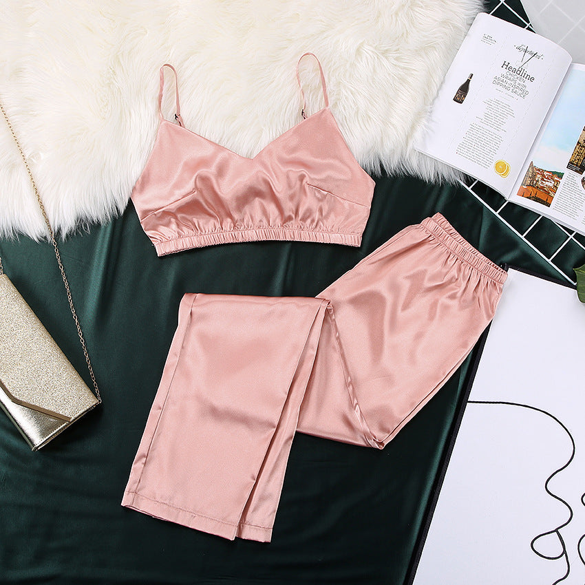 Dame Crop-Top og Bukser Sæt med legende Dyremotiv Stilla