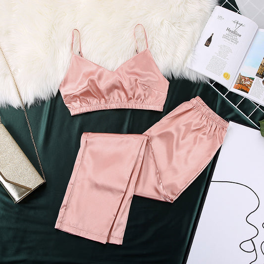 Dame Crop-Top og Bukser Sæt med legende Dyremotiv Stilla