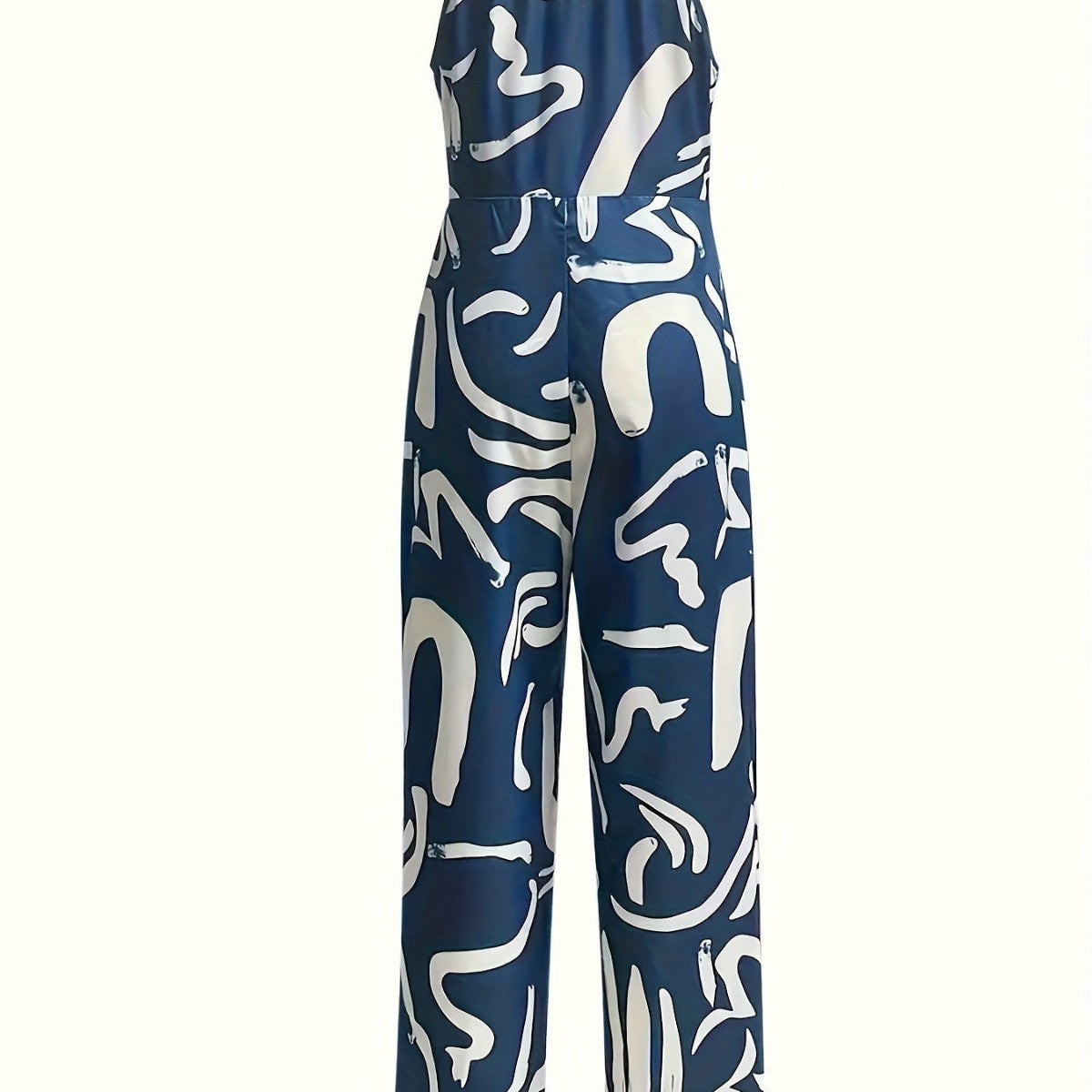 Dame Elegant og afslappet jumpsuit med bredt ben og trendy mønster Stilla