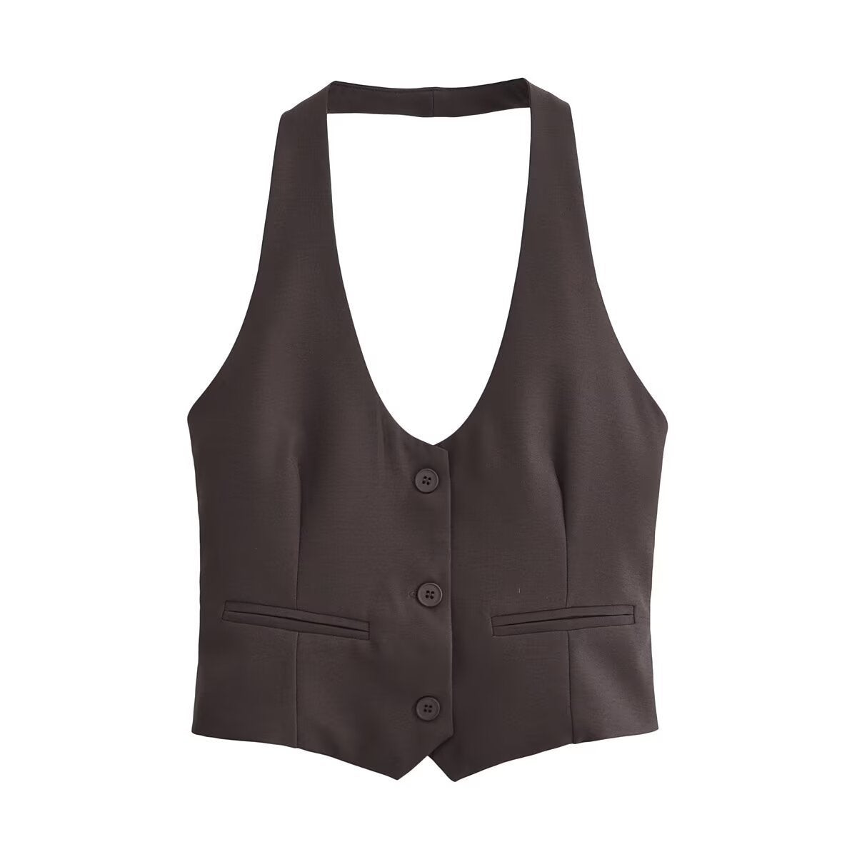Femme Tailored Halterneck Vest Stilla