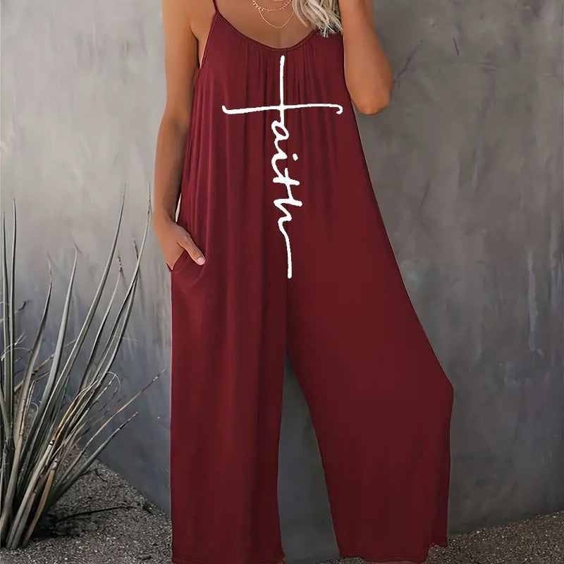 Dame Casual Jumpsuit med løs pasform og praktiske lommer Stilla