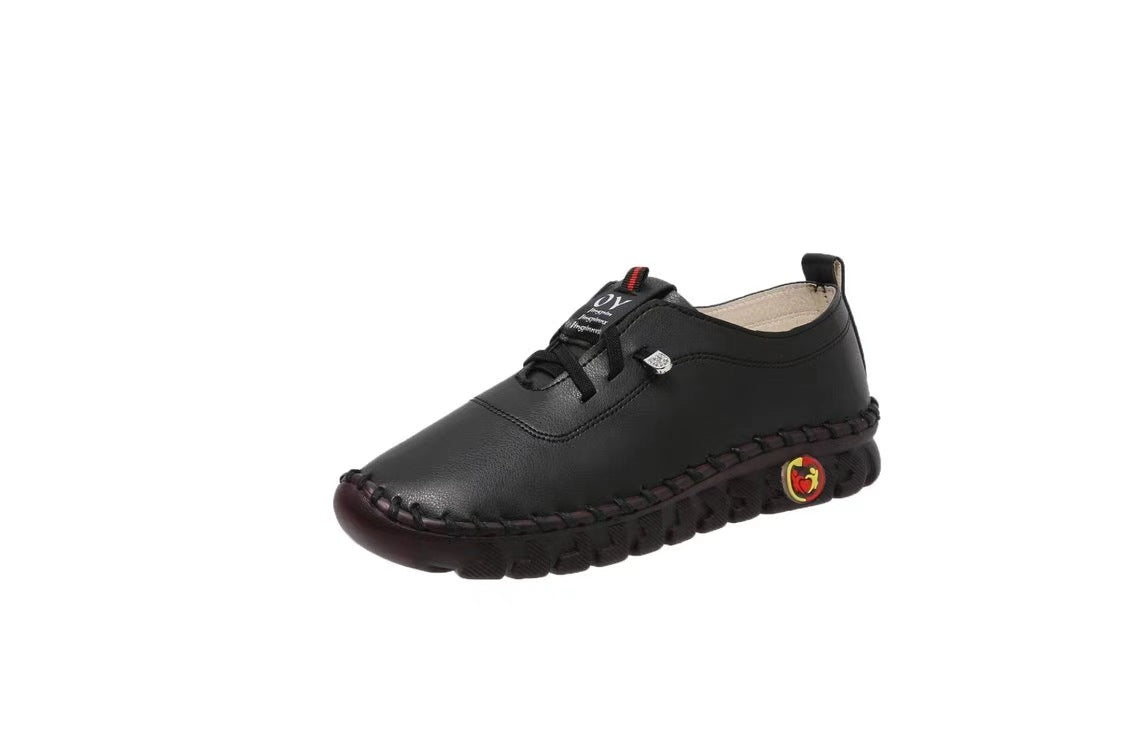 Dame behagelige Håndlavede Læder-Sneakers med elastiske indlæg Stilla