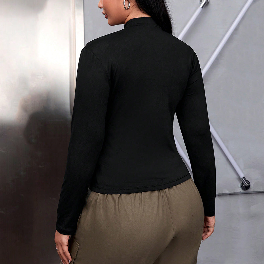 Dame Cut-Out Body med høj krave og raffinerede detaljer Stilla