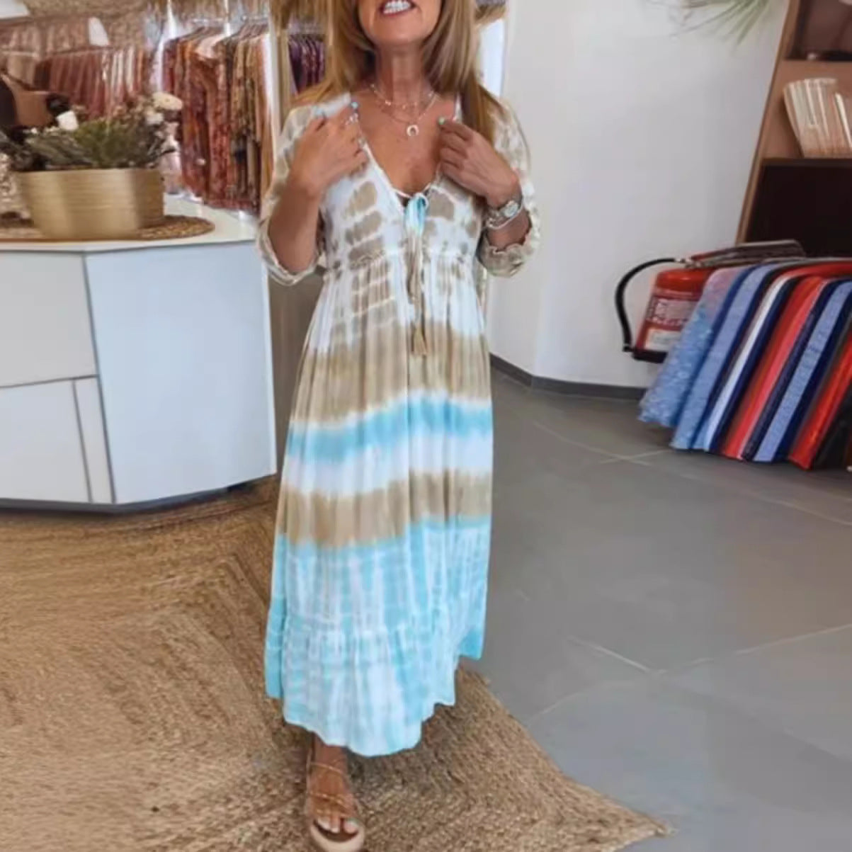 Dame afslappet strandkjole Stilla