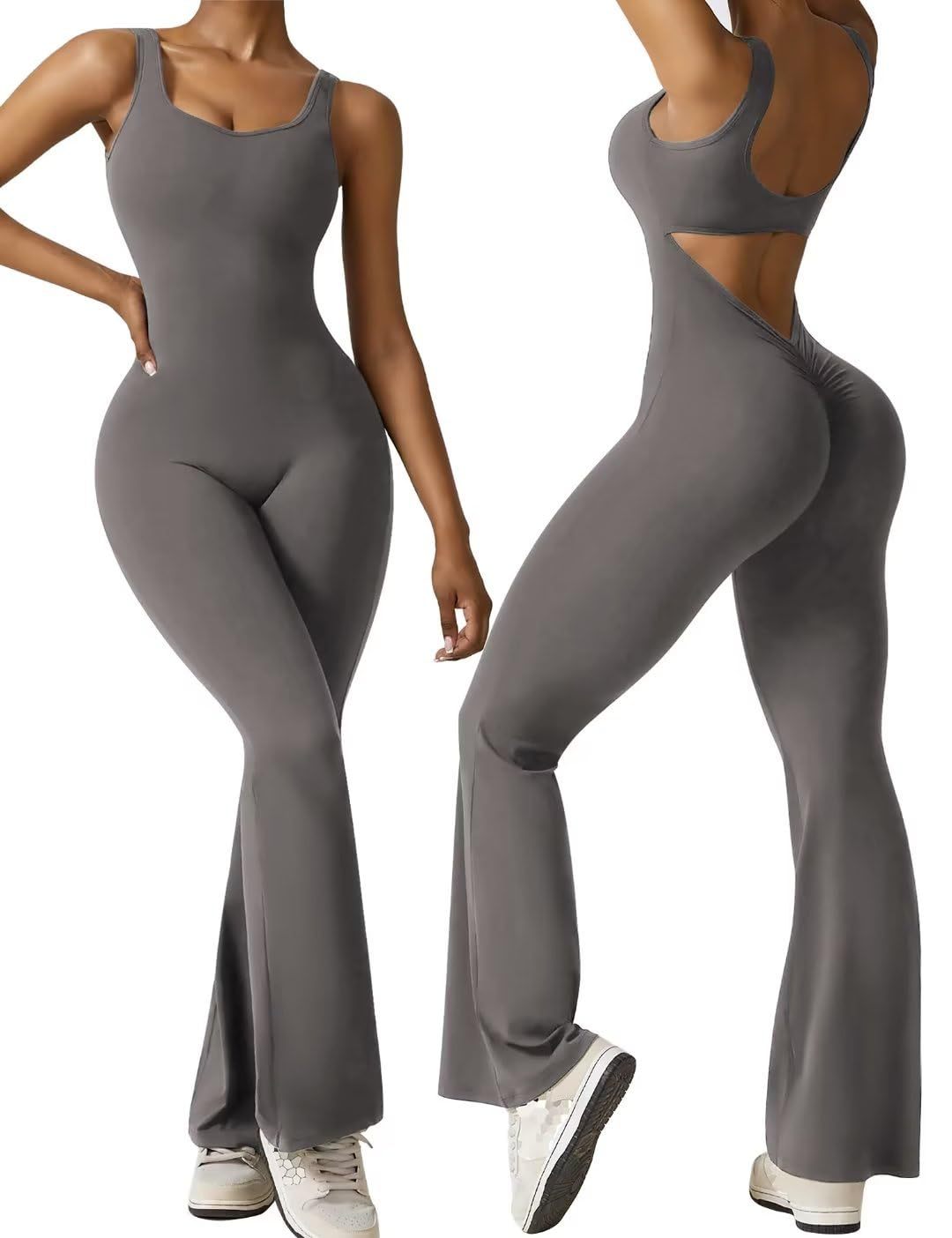 Dame Flydende Jumpsuit med Cut-Out-detaljer og bredt ben Stilla