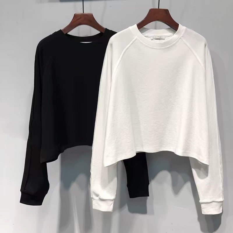 Dame Cropped Sweatshirt med behagelige Raglanærmer Stilla