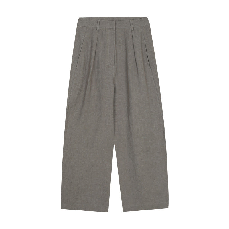 Dame elegant Culotte-bukser med højt foldedesign og løs pasform Stilla