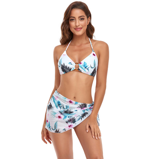 Dame bikini sæt med elegant omslagsoverdel og højt skårne underdele Stilla