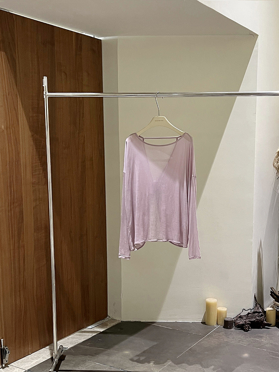 Dame afslappet langærmet top lavet af højkvalitets bomuld med løs pasform Stilla